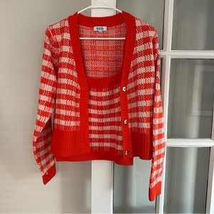 525 Orange Two Piece Set, Sweater and Tank Top, Size Large